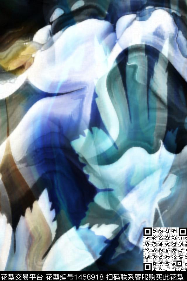 女装男装抽象数码印花华亿平台下载（图片编号: 1458918） - 瓦栏（Walan）