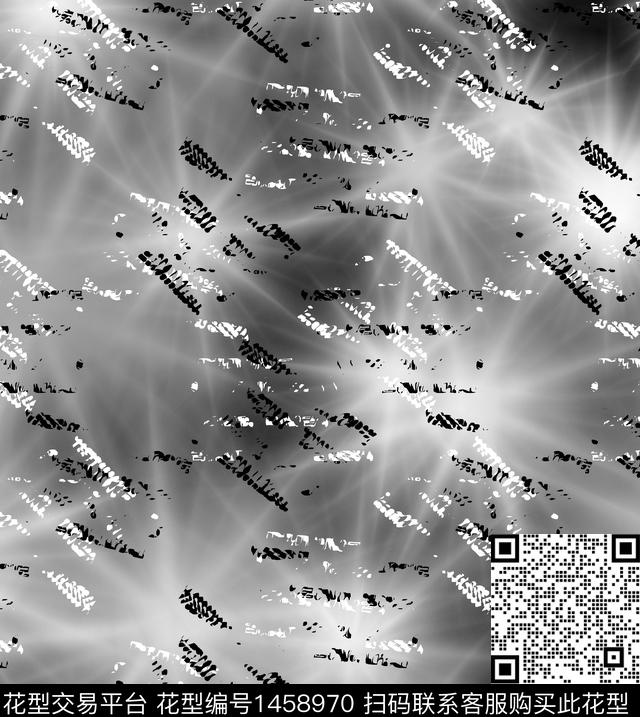 几何字母定位花数码印花华亿平台下载（图片编号: 1458970） - 瓦栏（Walan）