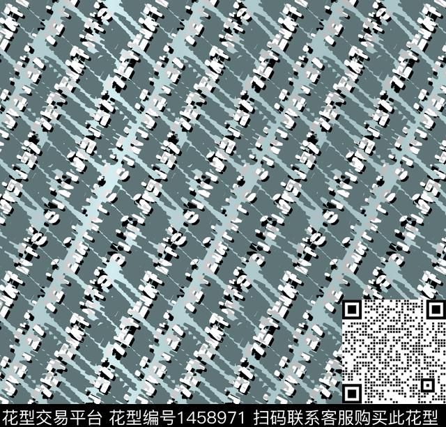 几何字母定位花数码印花华亿平台下载（图片编号: 1458971） - 瓦栏（Walan）