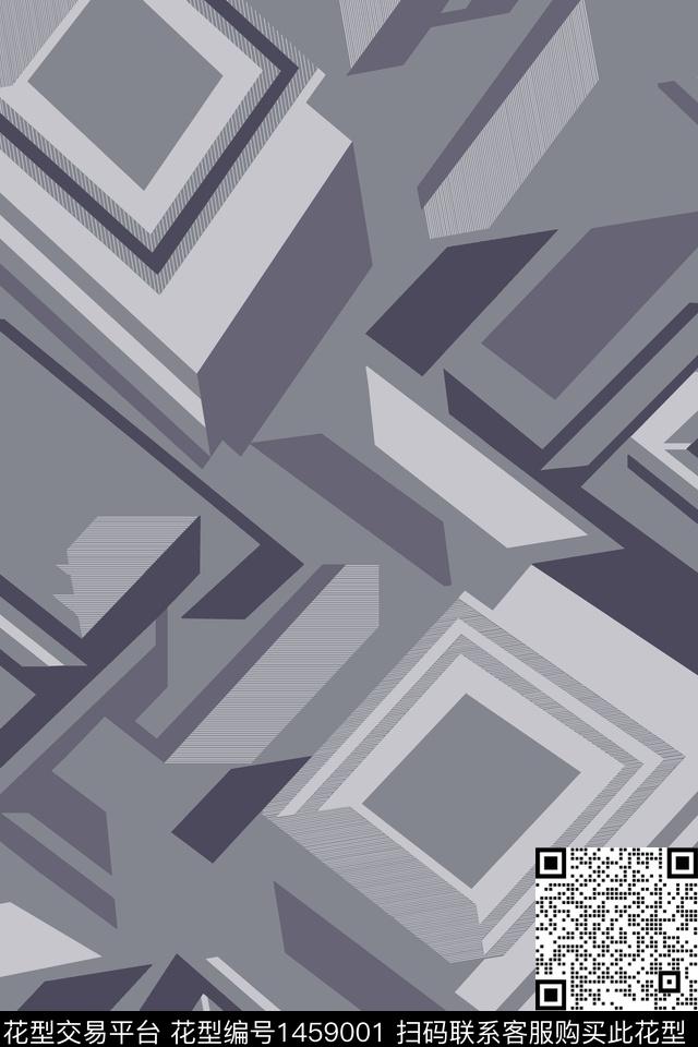 几何线条男装传统印花华亿平台下载（图片编号: 1459001） - 瓦栏（Walan）