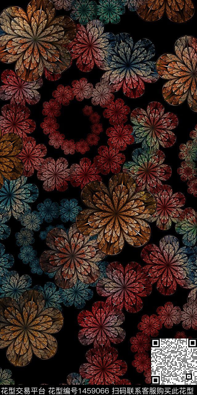 分形抽象雕印华亿平台数码印花华亿平台下载（图片编号: 1459066） - 瓦栏（Walan）