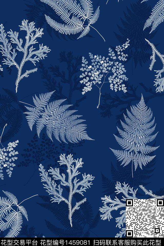 绿植树叶扎染华亿平台民族风数码印花华亿平台下载（图片编号: 1459081） - 瓦栏（Walan）