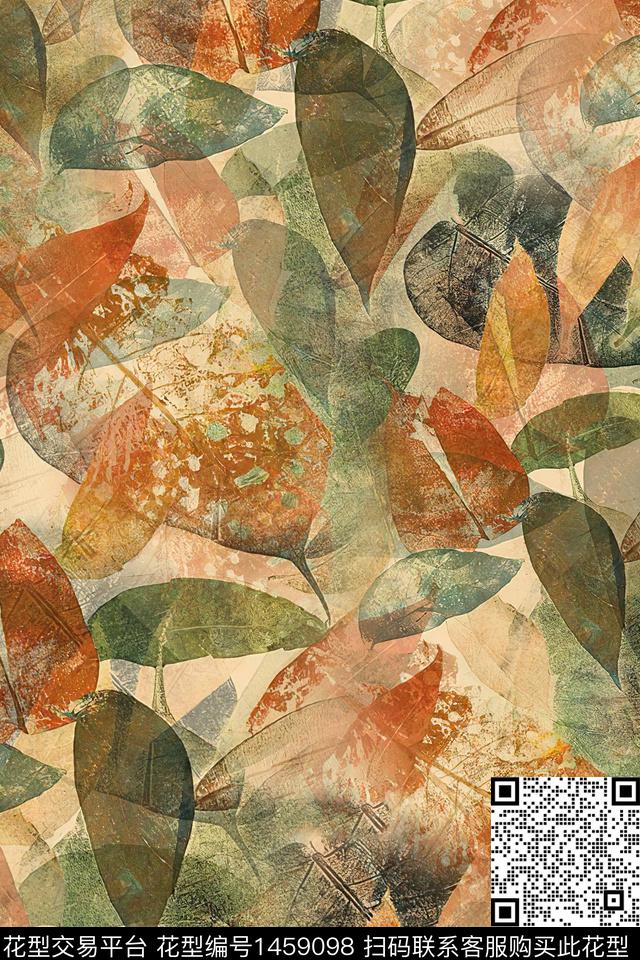 时尚花卉真丝数码印花华亿平台下载（图片编号: 1459098） - 瓦栏（Walan）