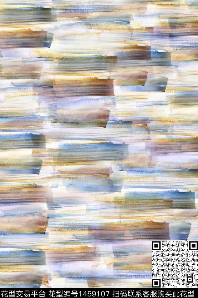 水彩肌理抽象花卉数码印花华亿平台下载（图片编号: 1459107） - 瓦栏（Walan）
