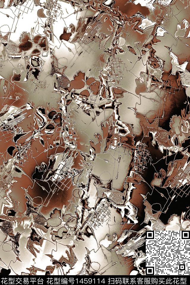 肌理迷彩抽象数码印花华亿平台下载（图片编号: 1459114） - 瓦栏（Walan）