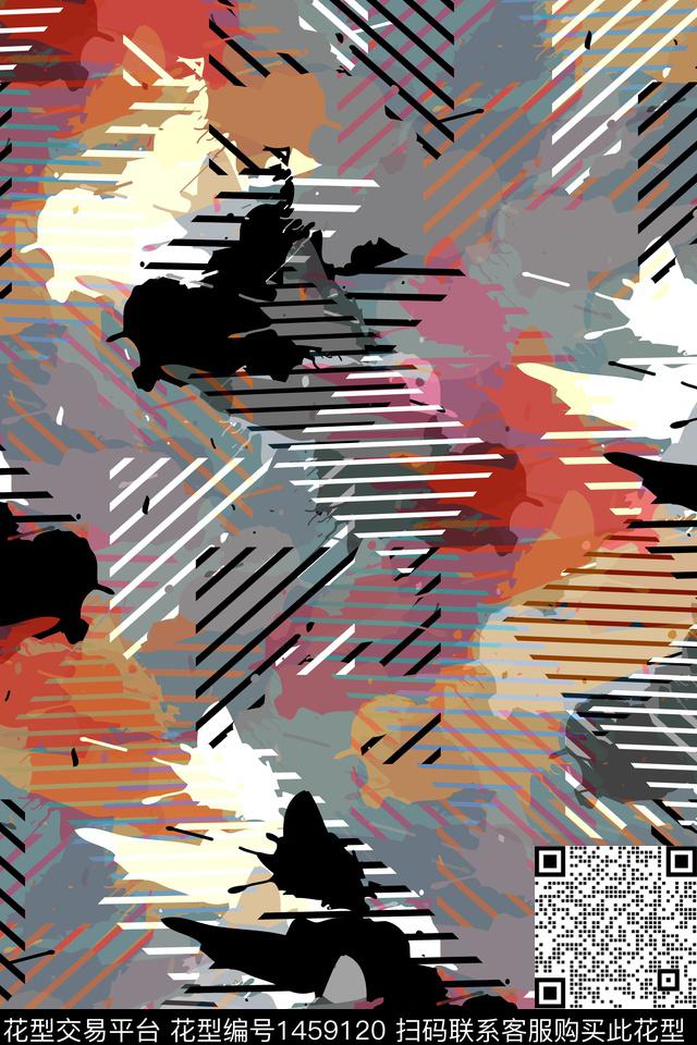 抽象男装户外家居服传统印花华亿平台下载（图片编号: 1459120） - 瓦栏（Walan）