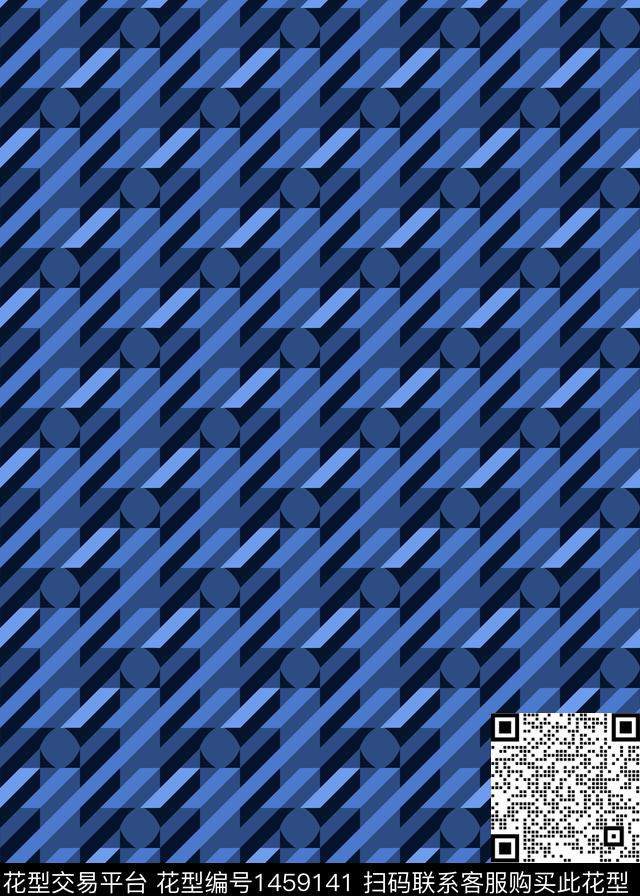 几何千鸟格大牌风传统印花华亿平台下载（图片编号: 1459141） - 瓦栏（Walan）
