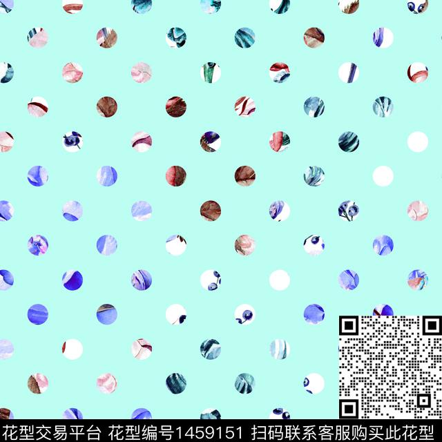 几何小碎花波点数码印花华亿平台下载（图片编号: 1459151） - 瓦栏（Walan）