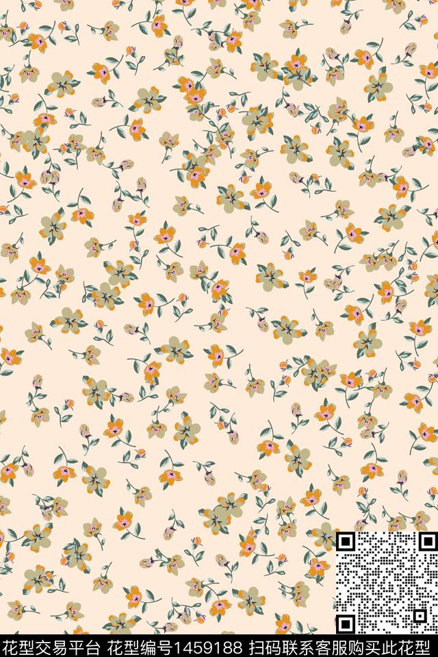 春夏华亿平台少女小碎花数码印花华亿平台下载（图片编号: 1459188） - 瓦栏（Walan）