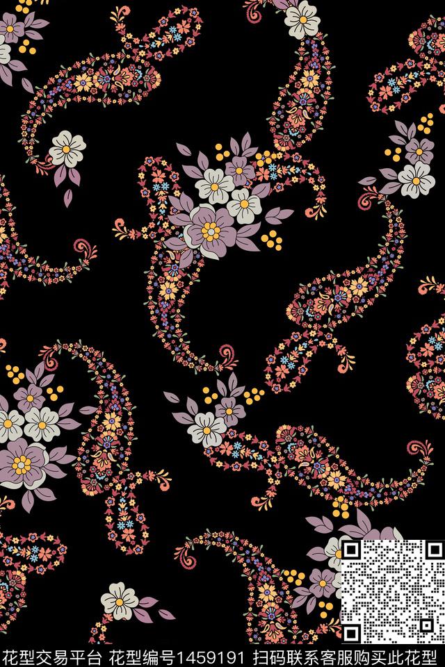 民族风花卉小碎花数码印花华亿平台下载（图片编号: 1459191） - 瓦栏（Walan）