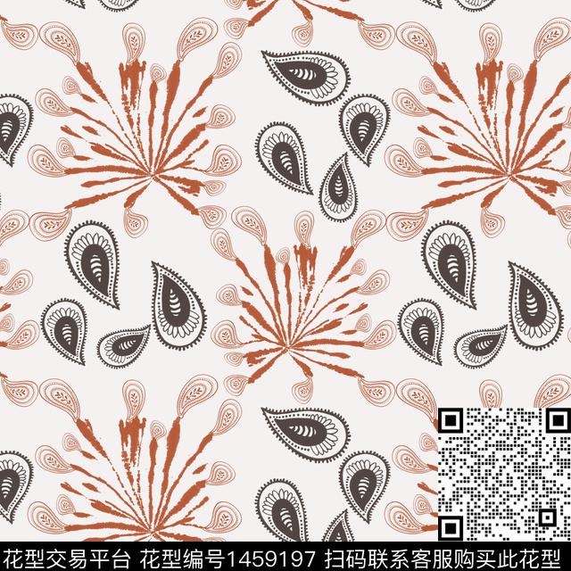 佩斯利花卉传统印花华亿平台下载（图片编号: 1459197） - 瓦栏（Walan）