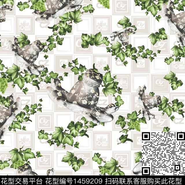 几何花卉小碎花数码印花华亿平台下载（图片编号: 1459209） - 瓦栏（Walan）