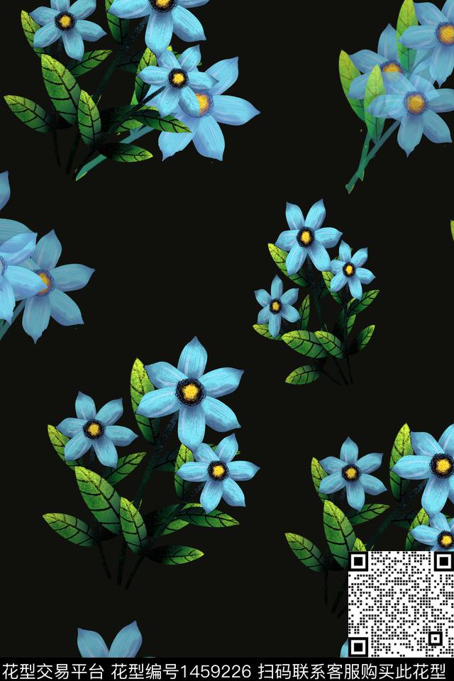 定位花花卉大牌风数码印花华亿平台下载（图片编号: 1459226） - 瓦栏（Walan）