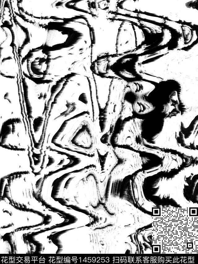 几何水墨风大牌风传统印花华亿平台下载（图片编号: 1459253） - 瓦栏（Walan）