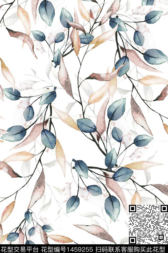 绿植树叶年轻女性大牌风数码印花华亿平台下载（图片编号: 1459255） - 瓦栏（Walan）