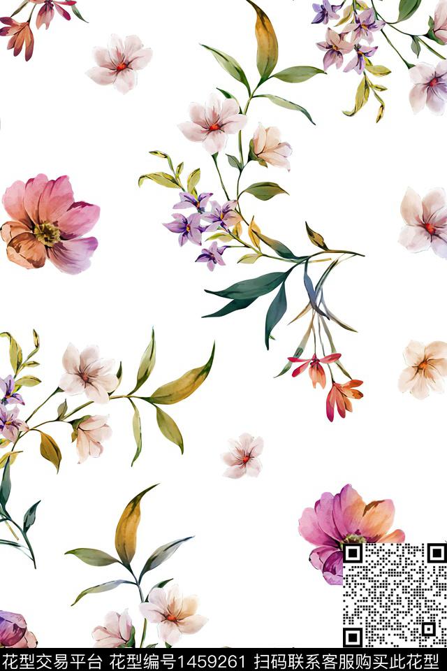 绿植树叶年轻女性大牌风数码印花华亿平台下载（图片编号: 1459261） - 瓦栏（Walan）