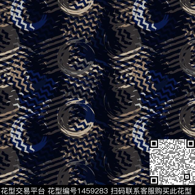 男装满版花几何格子传统印花华亿平台下载（图片编号: 1459283） - 瓦栏（Walan）