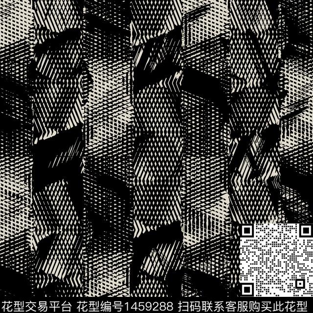 男装满版花几何格子传统印花华亿平台下载（图片编号: 1459288） - 瓦栏（Walan）