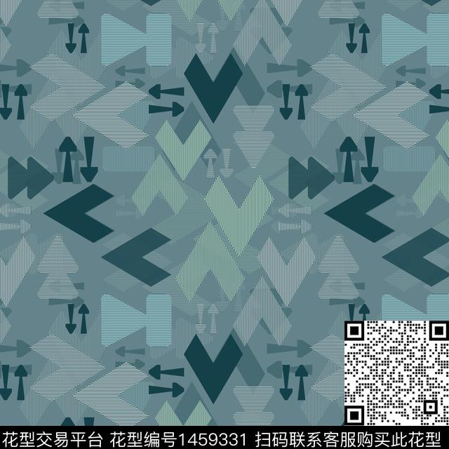 几何大牌风箭头传统印花华亿平台下载（图片编号: 1459331） - 瓦栏（Walan）