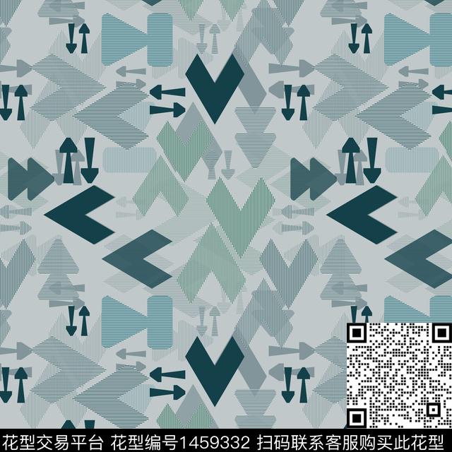 几何大牌风箭头传统印花华亿平台下载（图片编号: 1459332） - 瓦栏（Walan）