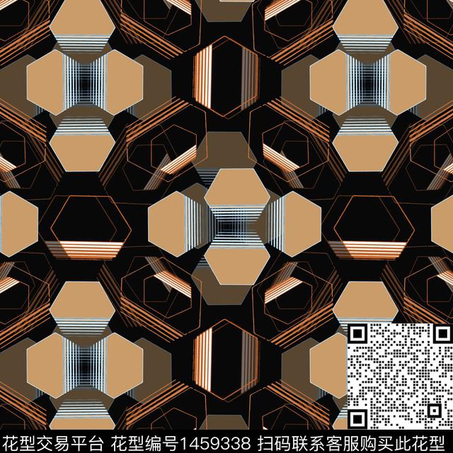 几何格子大牌风传统印花华亿平台下载（图片编号: 1459338） - 瓦栏（Walan）