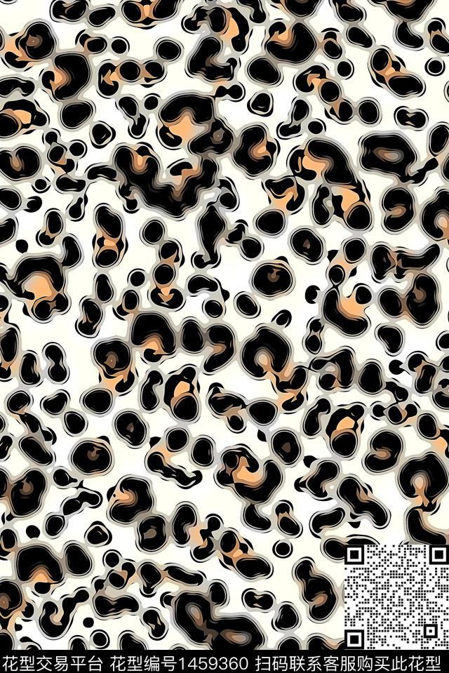 几何肌理豹纹数码印花华亿平台下载（图片编号: 1459360） - 瓦栏（Walan）