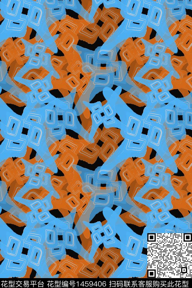 迷彩大牌风抽象数码印花华亿平台下载（图片编号: 1459406） - 瓦栏（Walan）