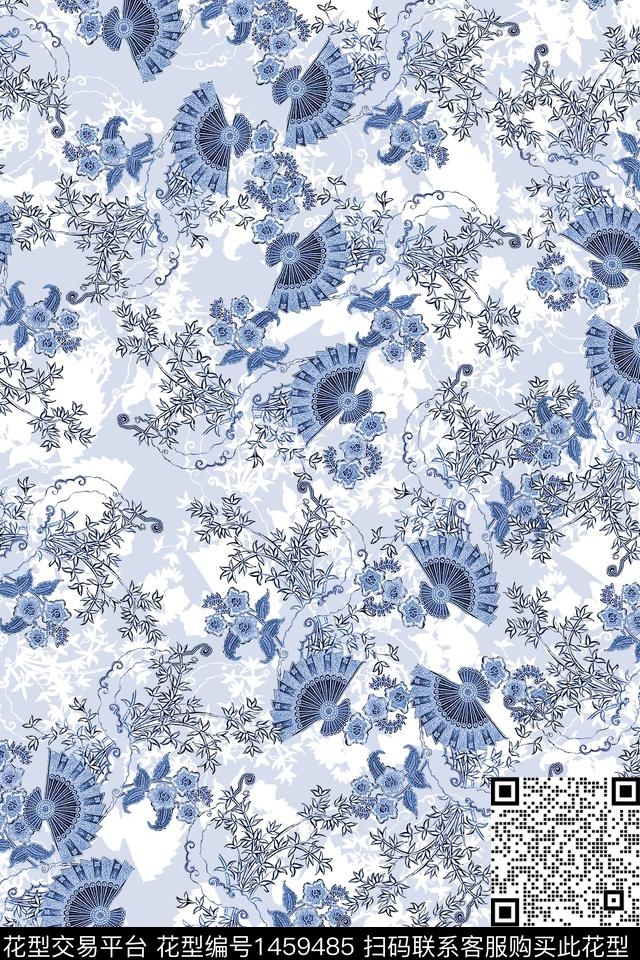 花卉大牌风小清新数码印花华亿平台下载（图片编号: 1459485） - 瓦栏（Walan）