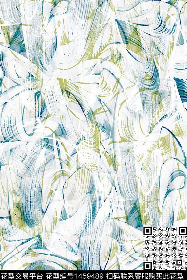 肌理抽象花卉大牌风数码印花华亿平台下载（图片编号: 1459489） - 瓦栏（Walan）