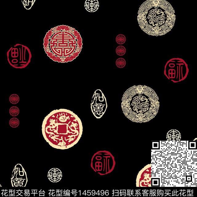 唐装中老年中国风数码印花华亿平台下载（图片编号: 1459496） - 瓦栏（Walan）