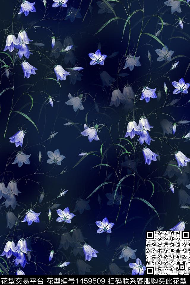 绿植树叶水彩肌理数码印花华亿平台下载（图片编号: 1459509） - 瓦栏（Walan）