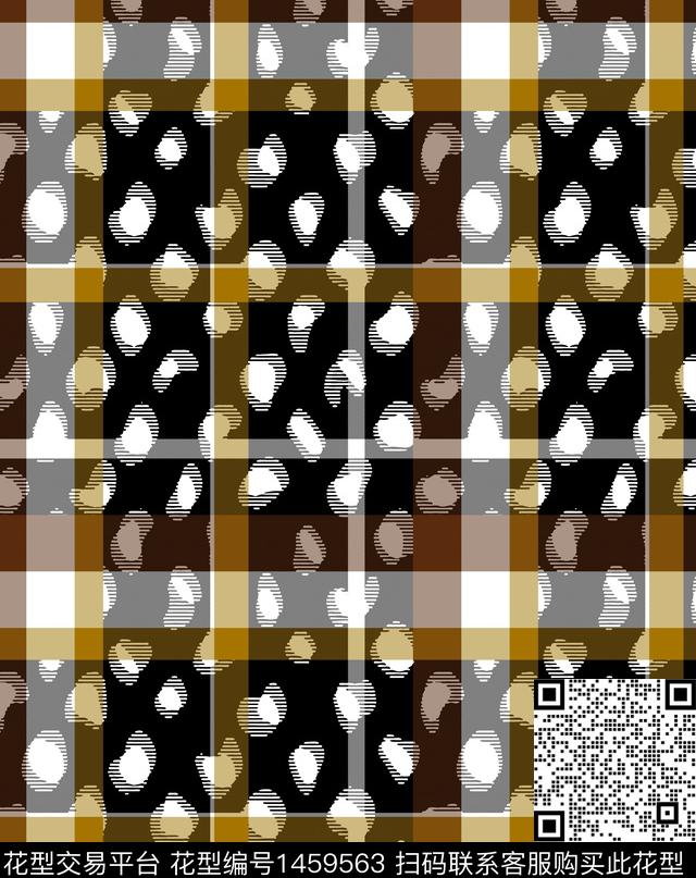 几何格子大牌风传统印花华亿平台下载（图片编号: 1459563） - 瓦栏（Walan）