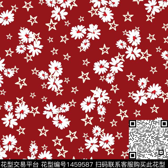 女装花卉大牌风数码印花华亿平台下载（图片编号: 1459587） - 瓦栏（Walan）