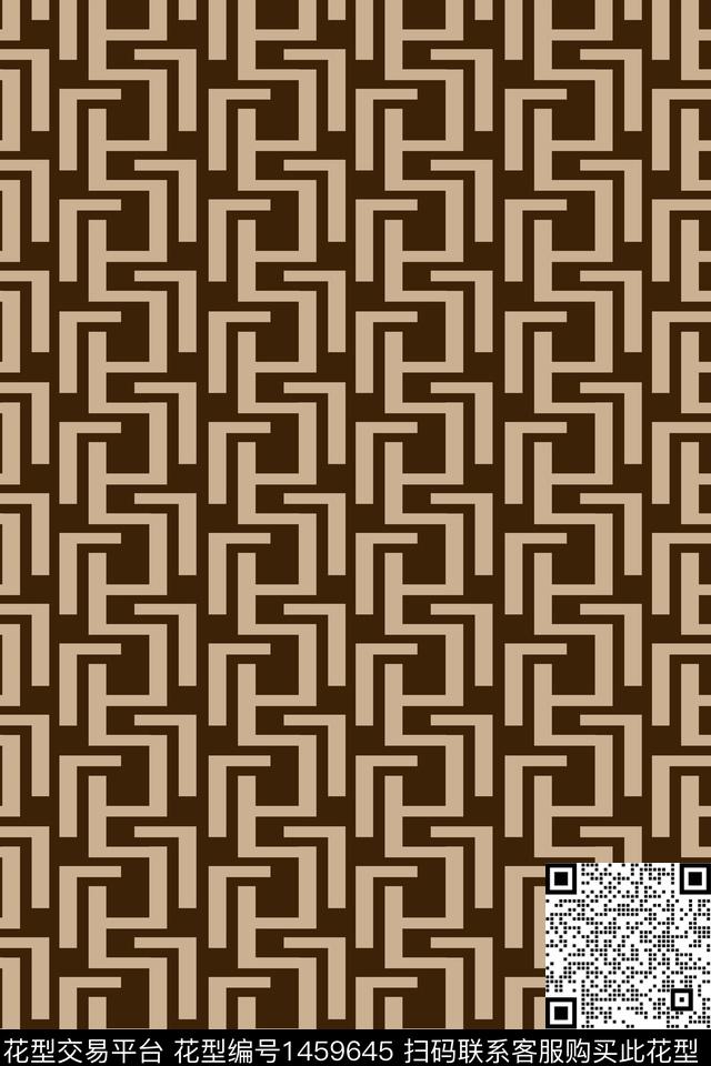 字母趣味几何数码印花华亿平台下载（图片编号: 1459645） - 瓦栏（Walan）