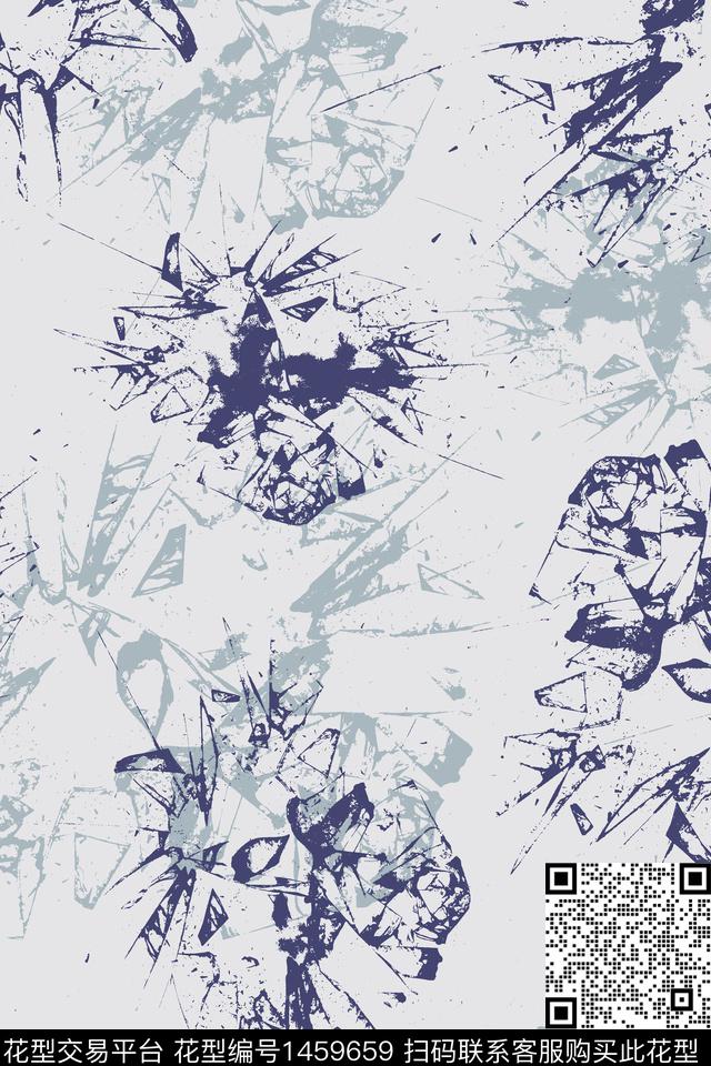 肌理男装抽象传统印花华亿平台下载（图片编号: 1459659） - 瓦栏（Walan）