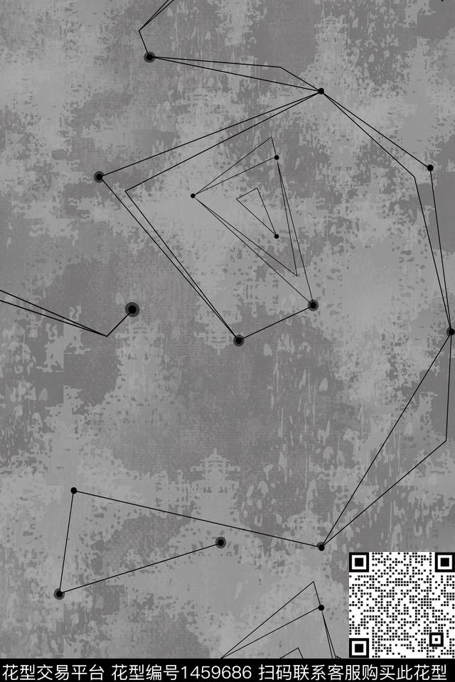 线条男装纹理数码印花华亿平台下载（图片编号: 1459686） - 瓦栏（Walan）