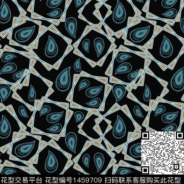 格子大牌风佩斯利图案传统印花华亿平台下载（图片编号: 1459709） - 瓦栏（Walan）