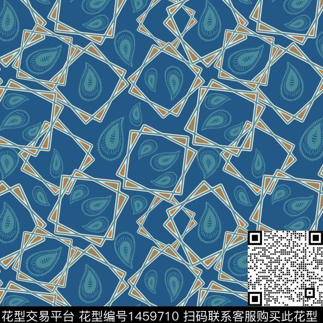 格子大牌风佩斯利图案传统印花华亿平台下载（图片编号: 1459710） - 瓦栏（Walan）