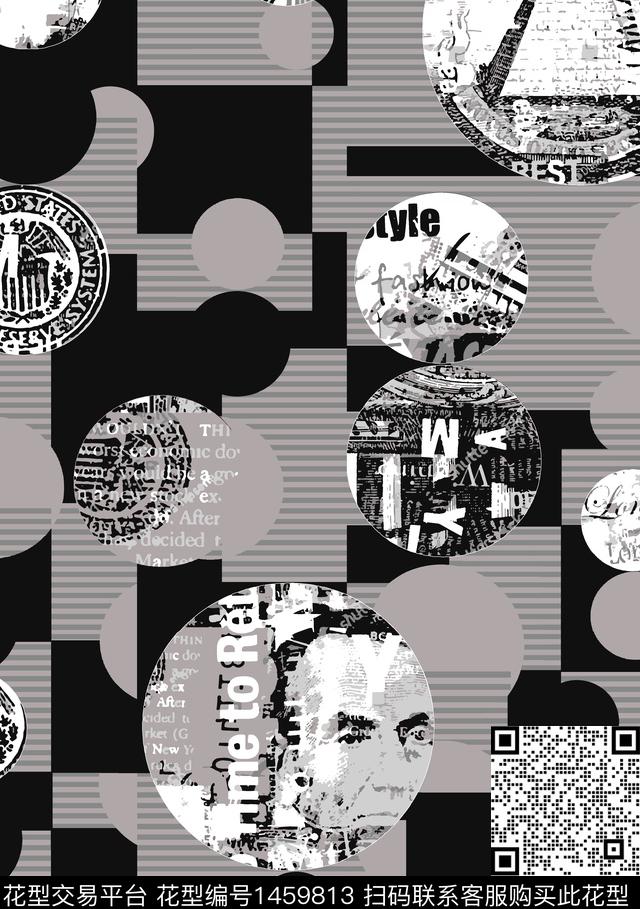 男装满版花几何男装传统印花华亿平台下载（图片编号: 1459813） - 瓦栏（Walan）