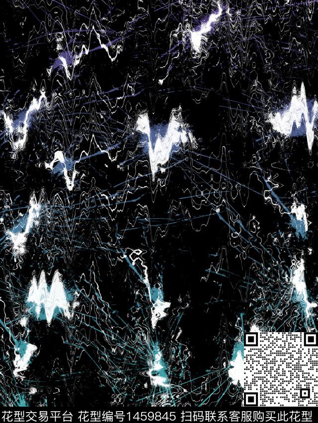 几何线条扎染华亿平台传统印花华亿平台下载（图片编号: 1459845） - 瓦栏（Walan）