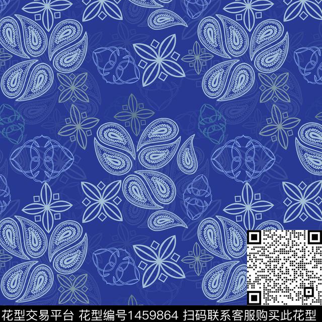 民族风小碎花佩斯利图案传统印花华亿平台下载（图片编号: 1459864） - 瓦栏（Walan）