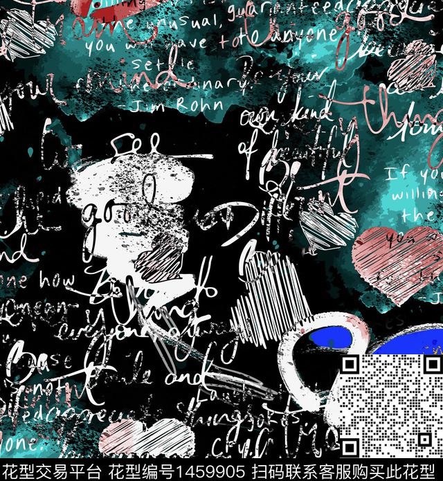 男装满版花字母格子数码印花华亿平台下载（图片编号: 1459905） - 瓦栏（Walan）