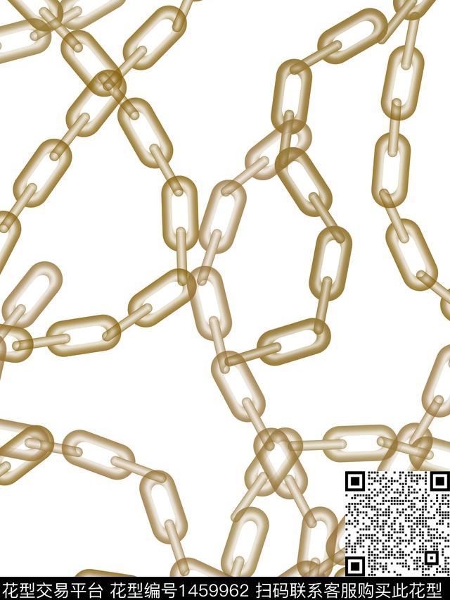 几何链条大牌风传统印花华亿平台下载（图片编号: 1459962） - 瓦栏（Walan）