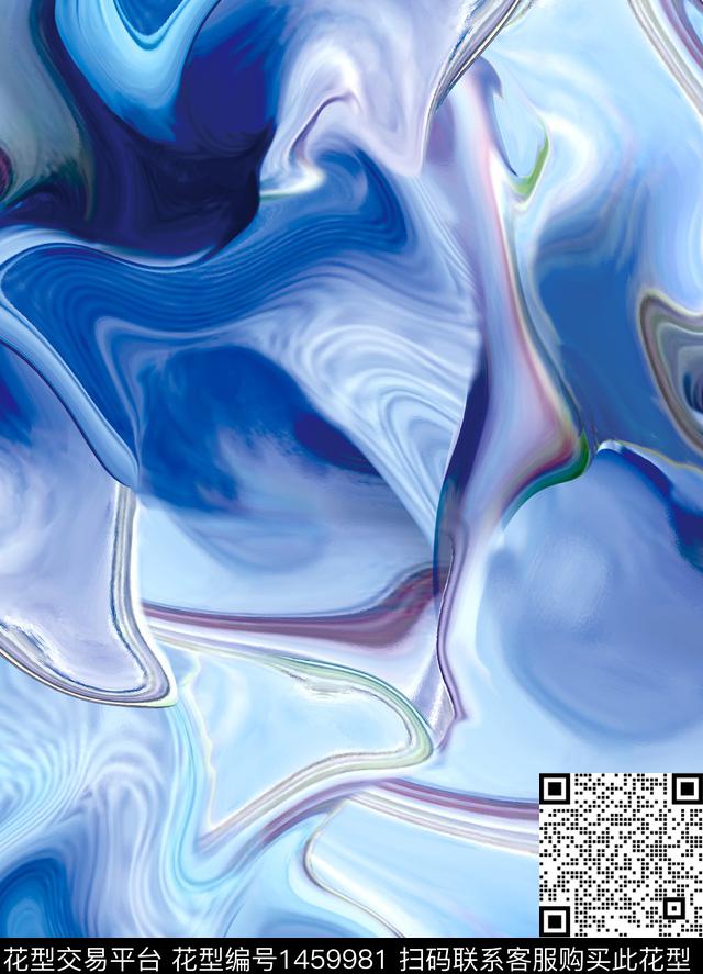 连衣裙水彩扎染华亿平台数码印花华亿平台下载（图片编号: 1459981） - 瓦栏（Walan）