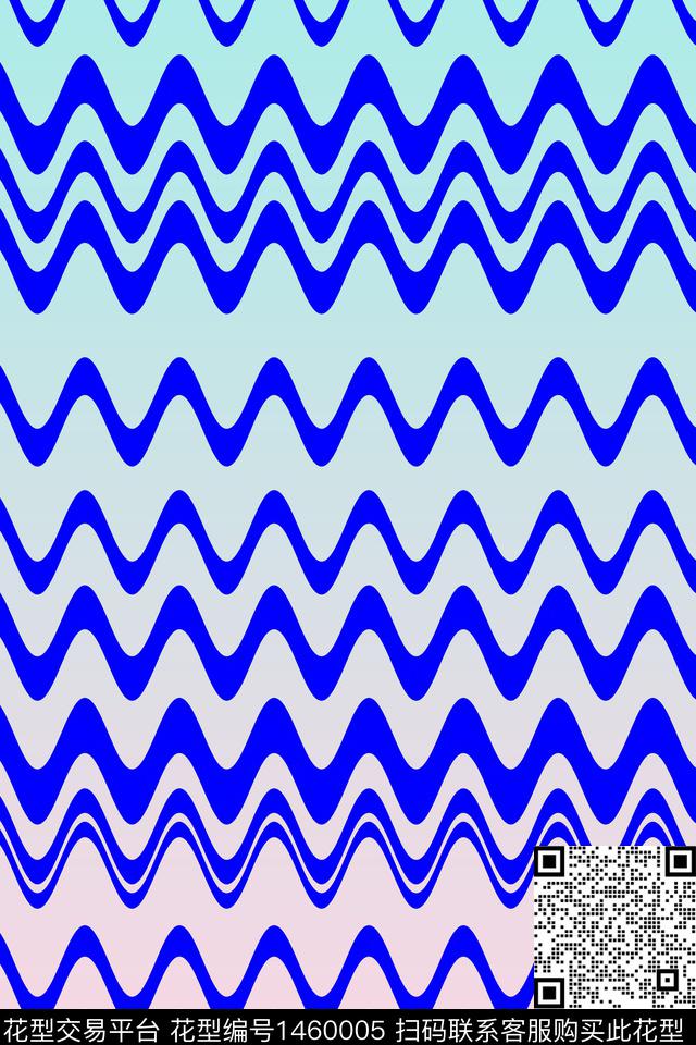 几何线条抽象传统印花华亿平台下载（图片编号: 1460005） - 瓦栏（Walan）