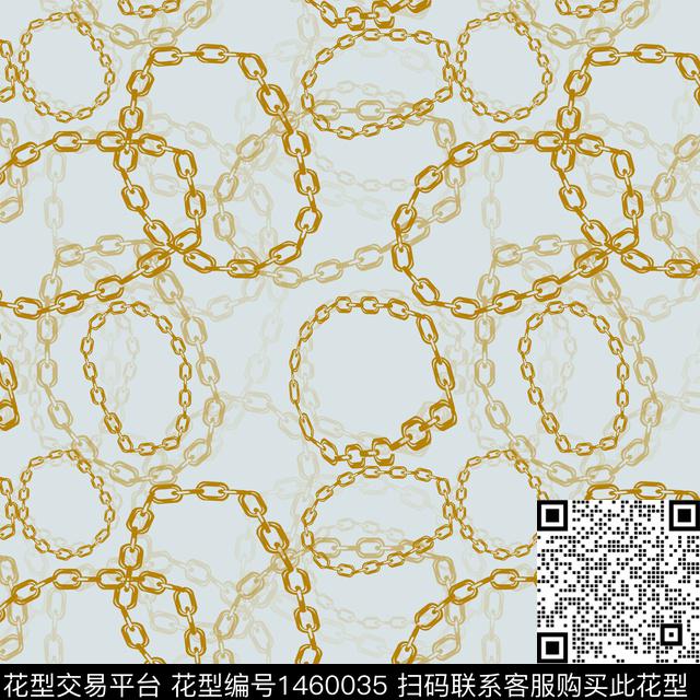 圆形大牌风金属锁链传统印花华亿平台下载（图片编号: 1460035） - 瓦栏（Walan）