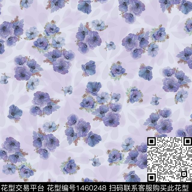 花卉满版散花小碎花数码印花华亿平台下载（图片编号: 1460248） - 瓦栏（Walan）