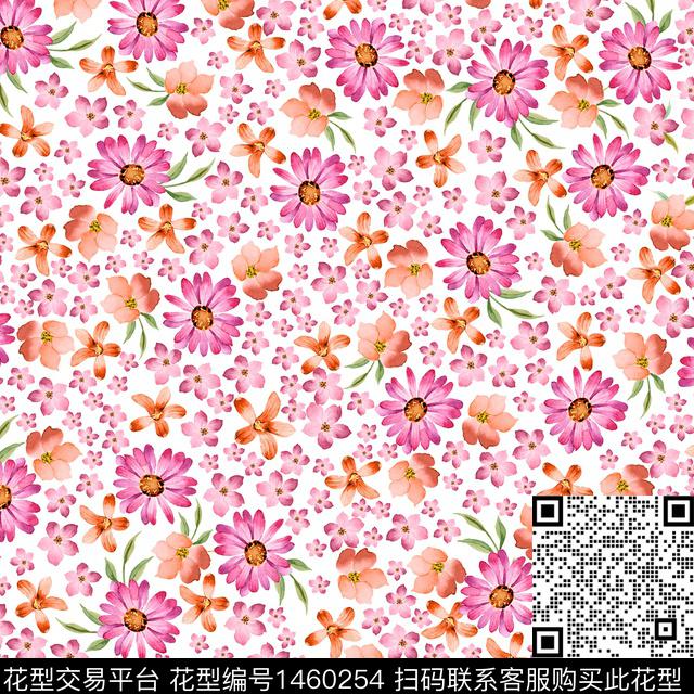 花卉满版散花小碎花数码印花华亿平台下载（图片编号: 1460254） - 瓦栏（Walan）