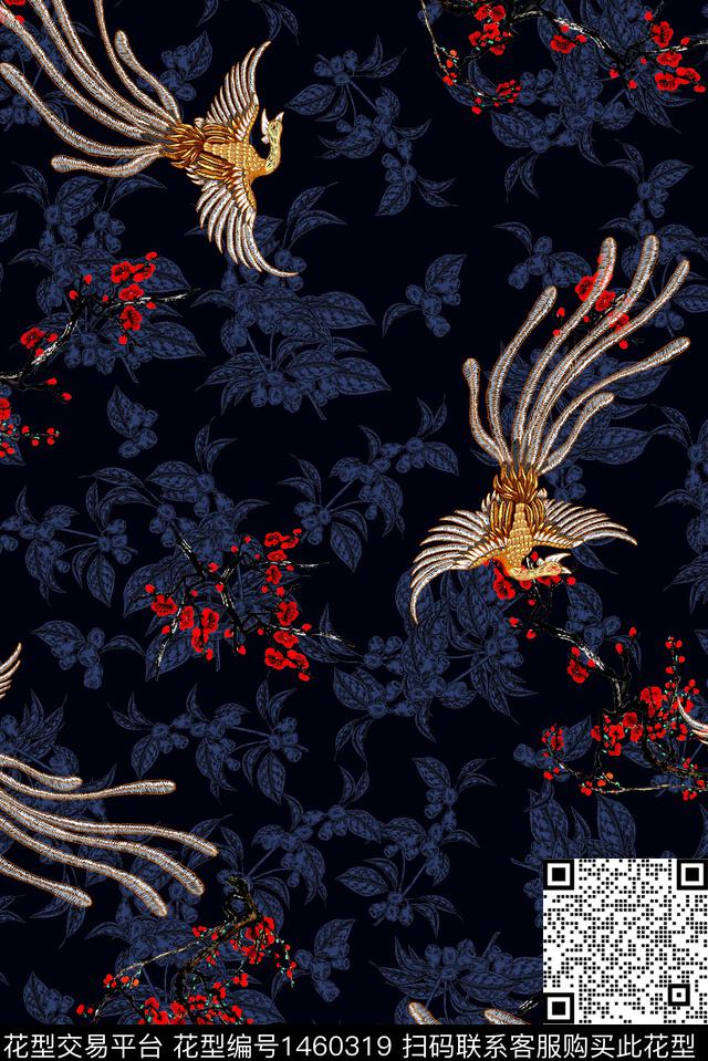 女装花卉中国风数码印花华亿平台下载（图片编号: 1460319） - 瓦栏（Walan）