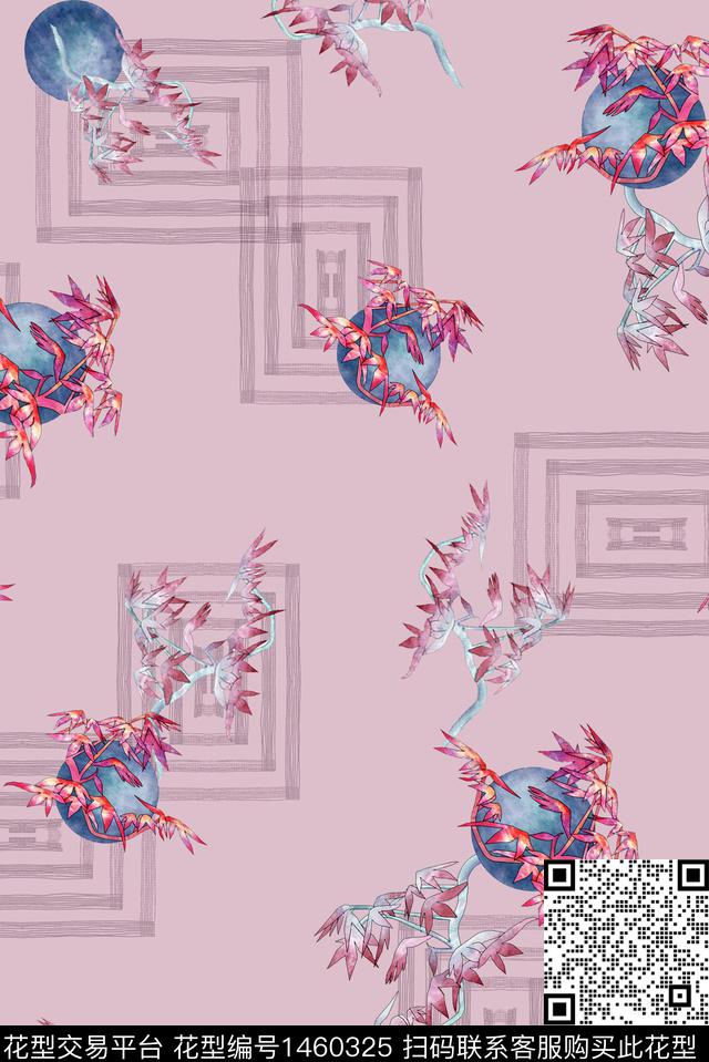 女装花卉中国风数码印花华亿平台下载（图片编号: 1460325） - 瓦栏（Walan）
